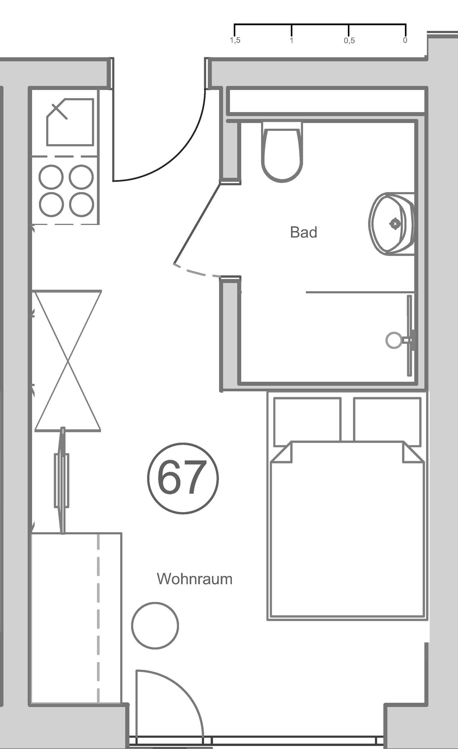 Wohnung Grundriss 67