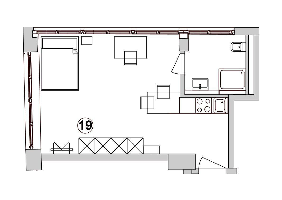Grundriss Wohnung 19