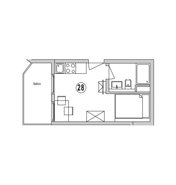 Grundriss Wohnung 28
