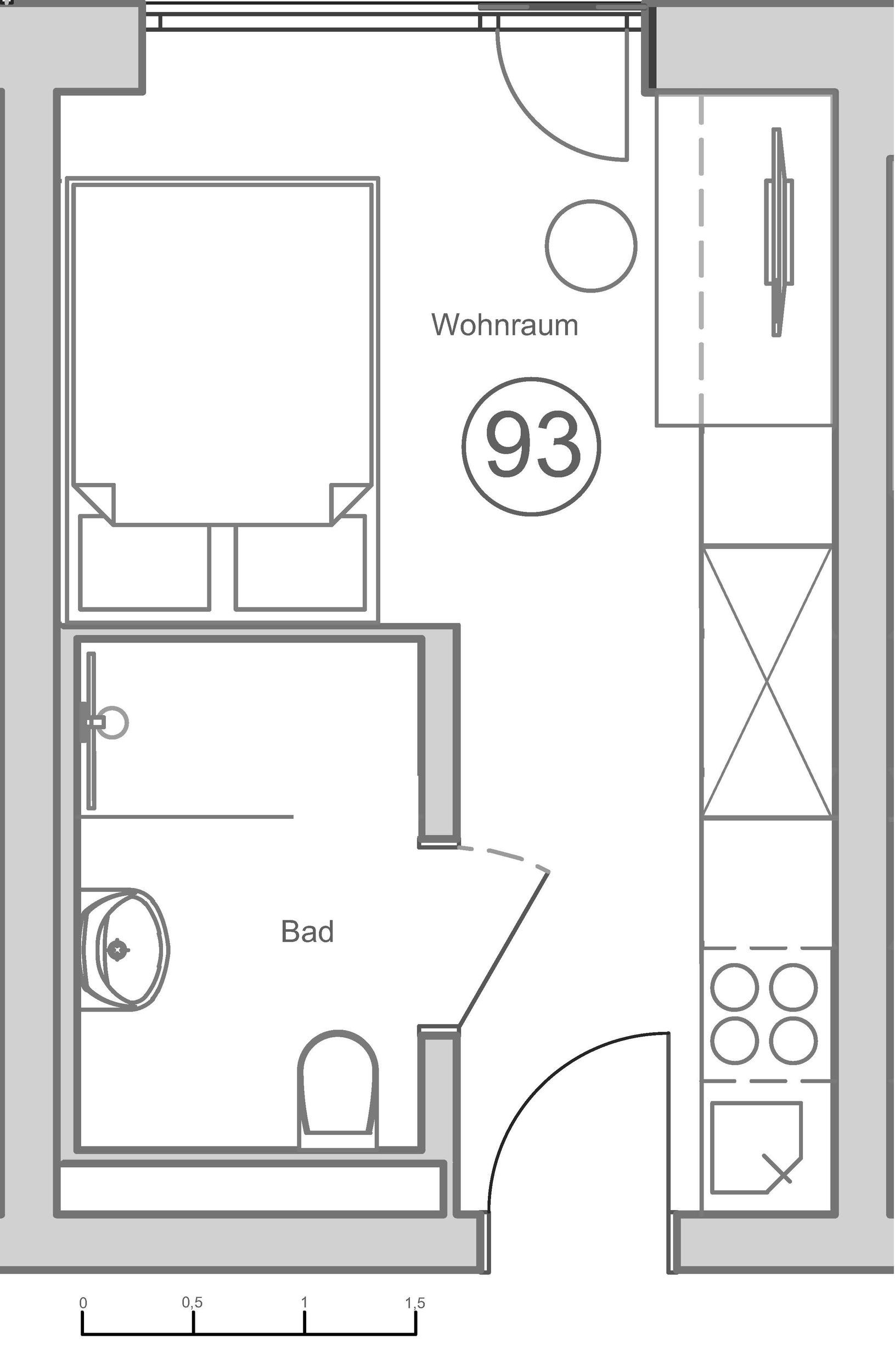 Grundriss: Wohnung 93