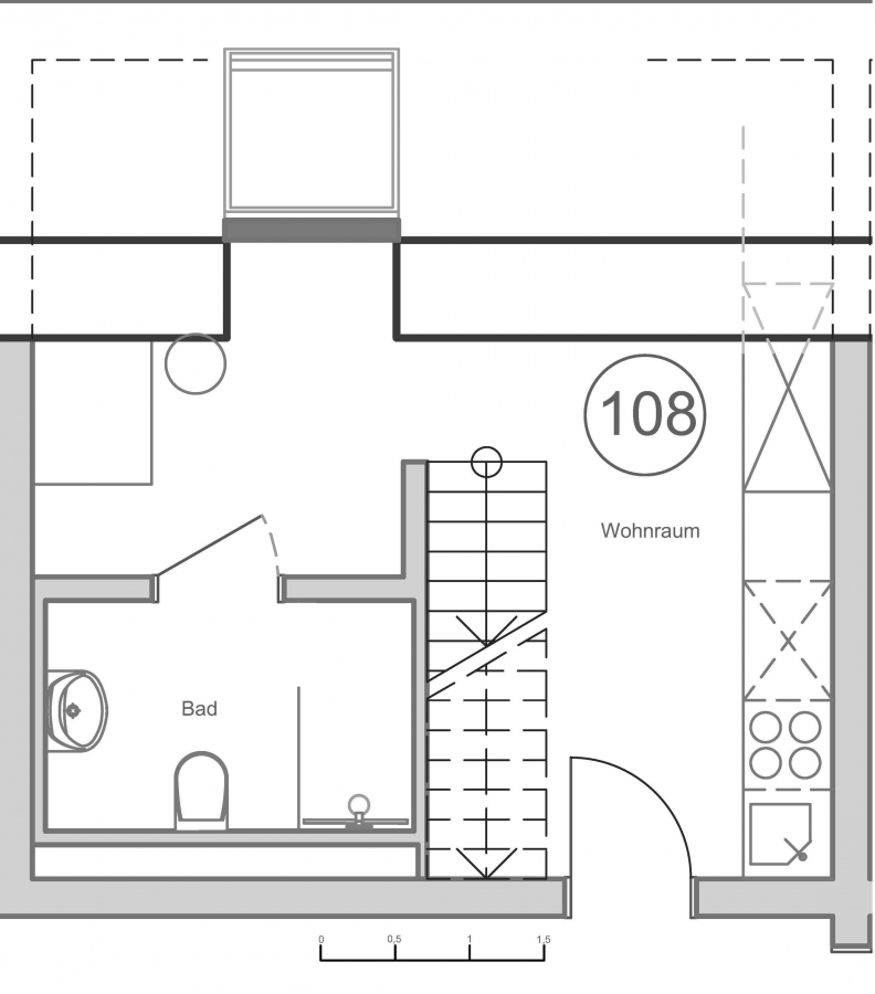 Grundriss Wohnung 108 - Charmante Maisonette-Wohnung in Uni Nähe