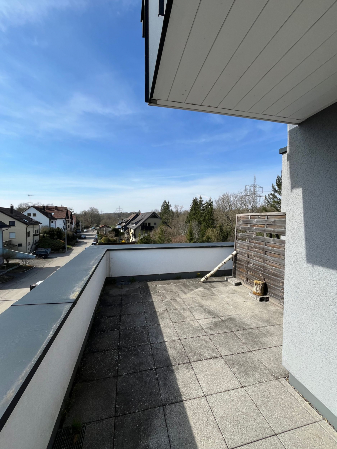 Balkon mit Aussicht - Moderne 1,5 Zimmer Wohnung mit Dachterrasse