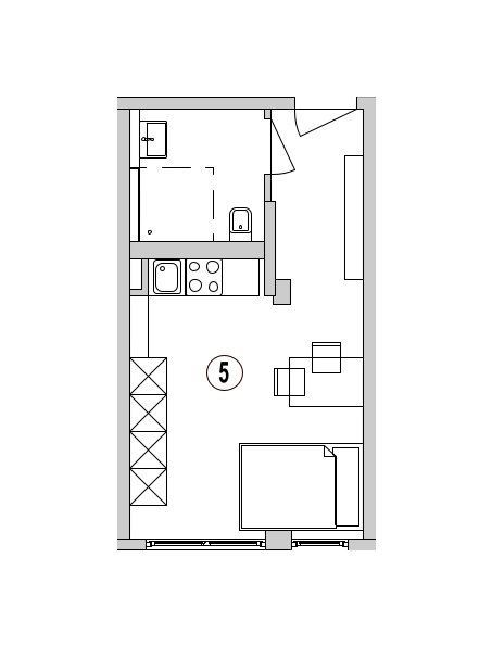 Grundriss Appartment 5