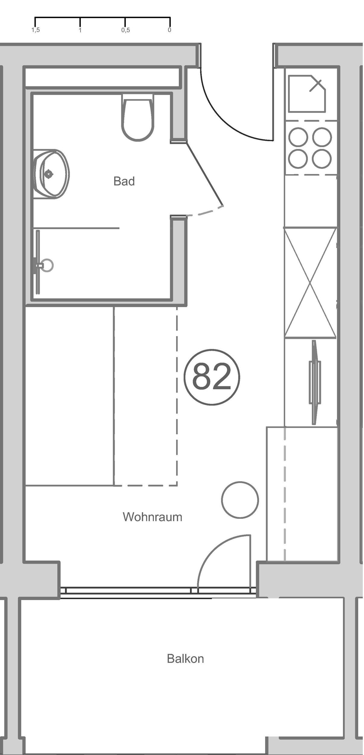 Grundriss Wohnung 82