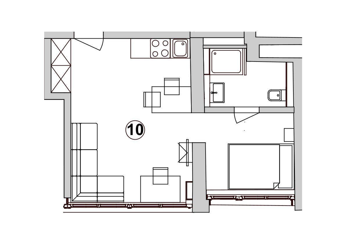 Wohnungsgrundriss App. 10
