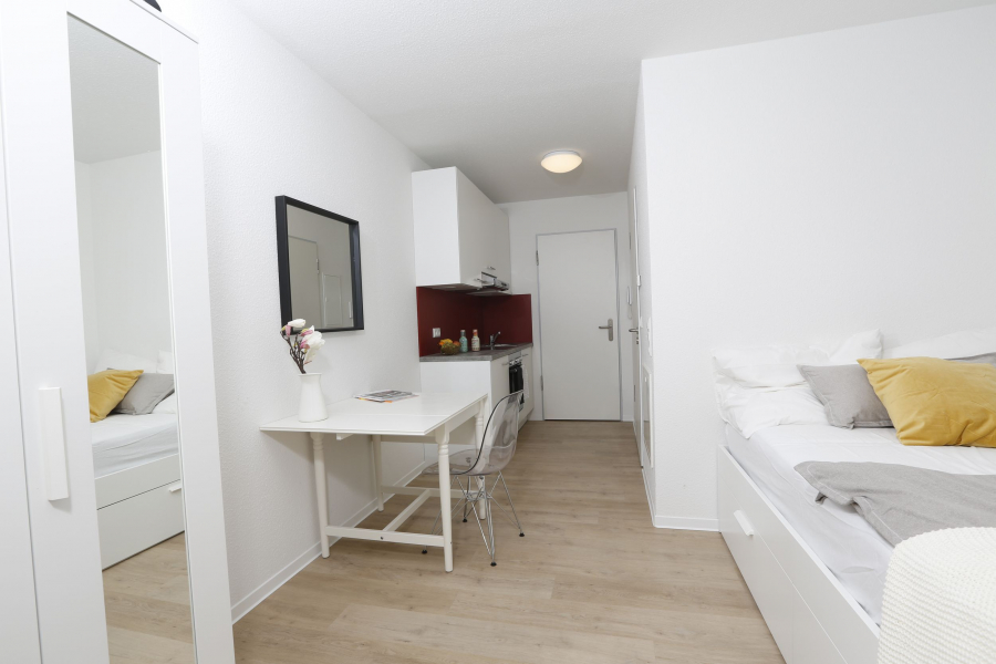 Modernes Studentenzimmer - Einziehen und wohlfühlen: möbliertes Apartment in Stgt-Vaihingen
