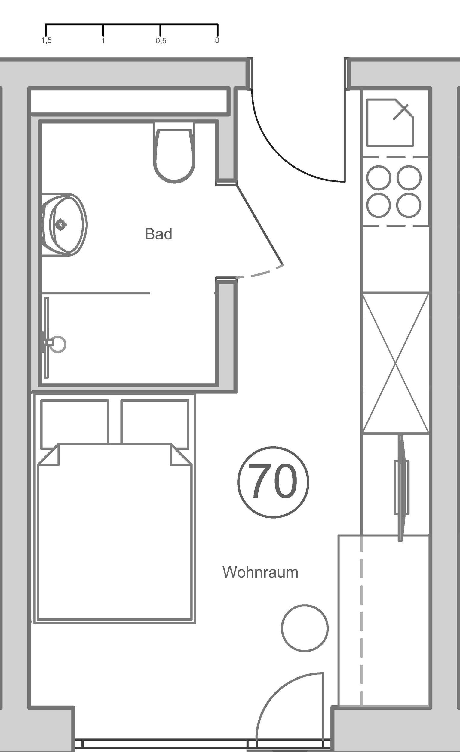 Grundriss: Apartment 70