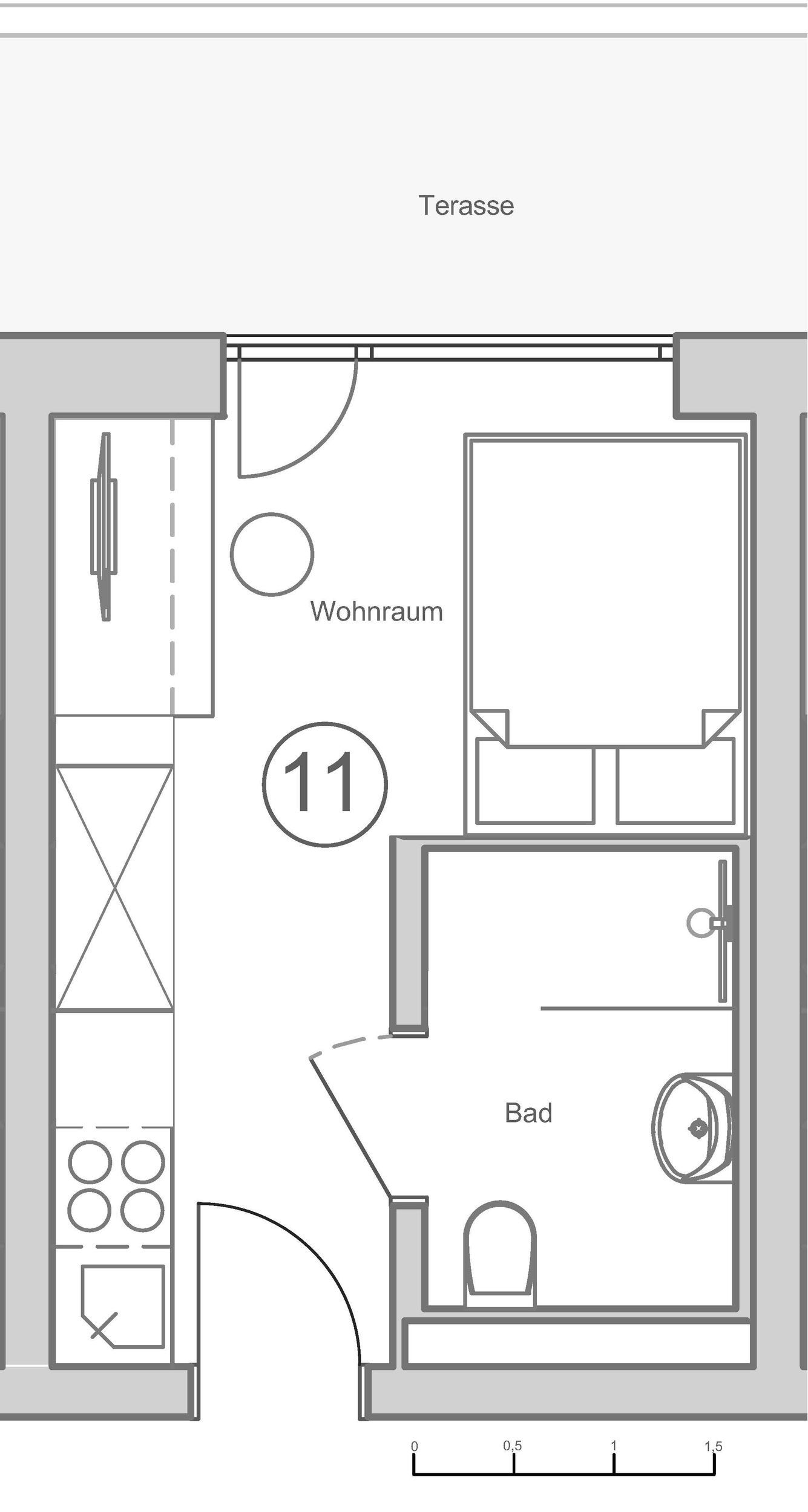 Grundriss Apartment 11